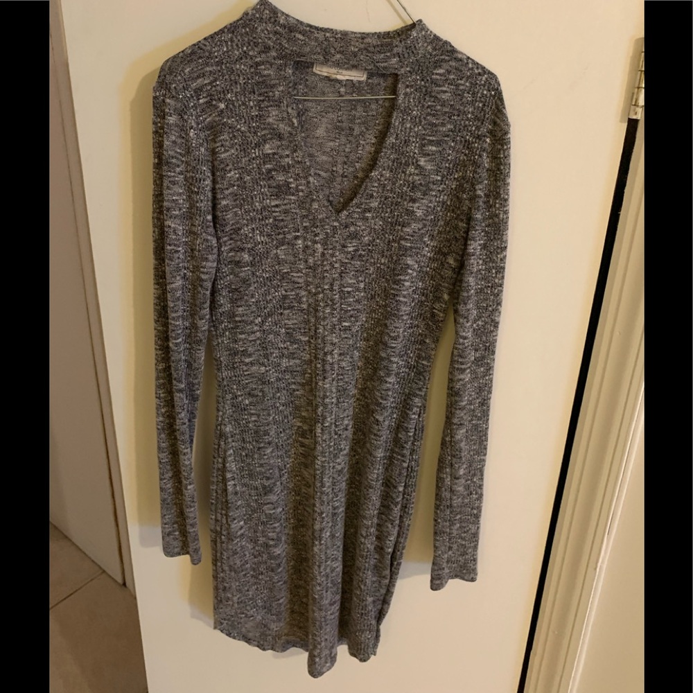 No Comment Gray long sleeve mini dress size M